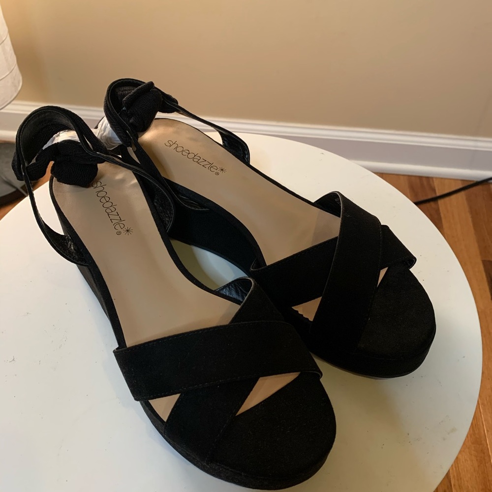 Brand New Black Tie Up Sandals. - Picture 3 of 3